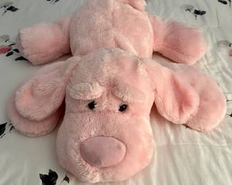 Oversized Stuffed Pink Dog