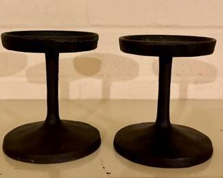 Crate & Barrel Pillar Candlesticks