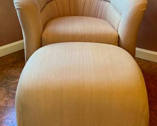 Barrel Armchair & Ottoman