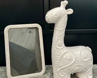 Rhinestone Frame & Giraffe Piggy Bank