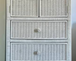 Wicker Armoire/Dresser