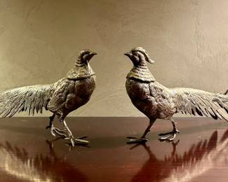 (2) Brass Pheasants