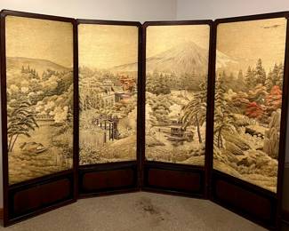 Silk Folding Screen