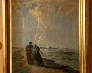 Oil Painting, Signed William Castle Keith (1863 - 1927). In 1889 he began his art career by studying drawing at the Paul Nauen School in Munich. In 1895, one of his paintings won a gold medal at the Paris Exhibition.