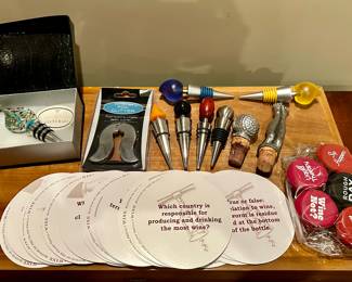 Assorted Wine Stoppers & Coasters