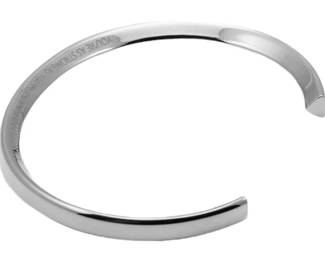 SV Silver Rhodium Diamond Cuff Bracelet