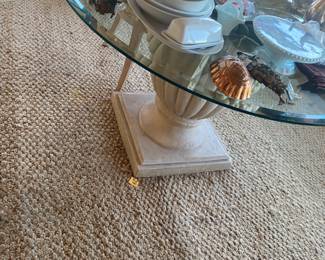 Glass top dining table 