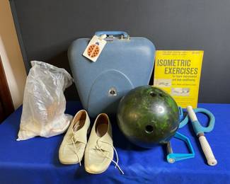 Bowling Ball, Case, Shoes, Exercising Items