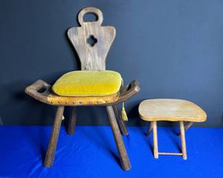 Birthing Chair and Mini Stool