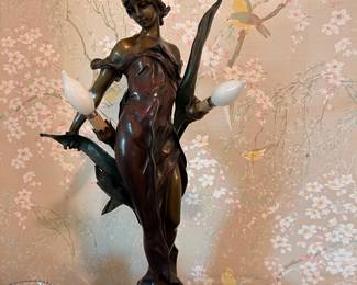 Bronze/spelter lamps