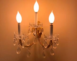 Crystal wall sconces