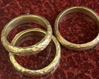 Three bronze rings