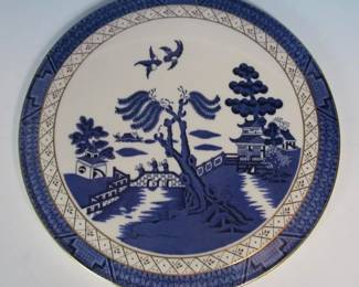 Cake plate in Real Old Blue Willow