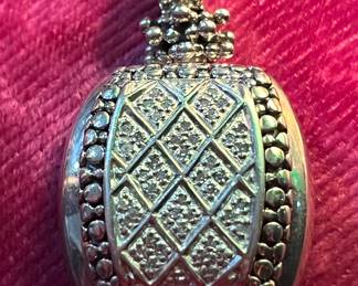 Large Michael Dawkins diamond and sterling pendant