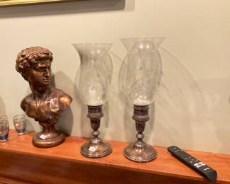 STERLING CANDLE HOLDERS 