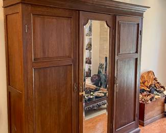 Presale antique 3 door standing cabinet/armoire $600