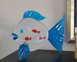 Murano italian Glass Fish 12" H x 15" W