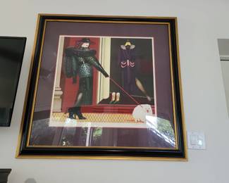 Sale on Madison Ave - Lithograph - by Shimon Okshteyn- measures approx 45" W x 45" H - signed and numbered 