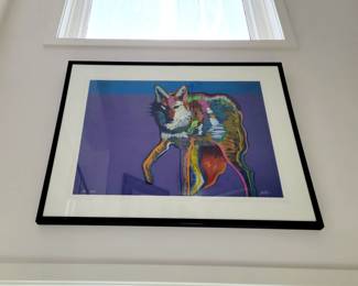 Coyote Serigraph by John Nieto- measures approx 38" W x 37" H - Signed and numbered 2/20