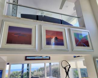 "Writing You From Paris" Serigraphs by Jean-Michel Folon Signed Numbered - measures approx 43" W x 39" H 