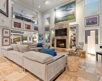 Fine signed art throughout the home 