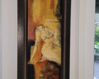 Flame Series 3 pc Giclee -art by Michele D. Lee - each measures approx 17" W x 36" H - local artist