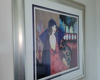 Signed Itzchak Tarkay - Serigraph - measures approx 42" W x 42" H