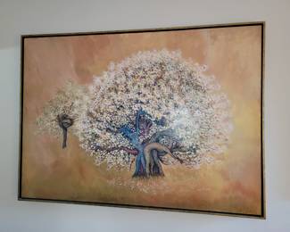 Tree Women oil on canvas by Debbie Arnold - measures approx 57" W x 42" H