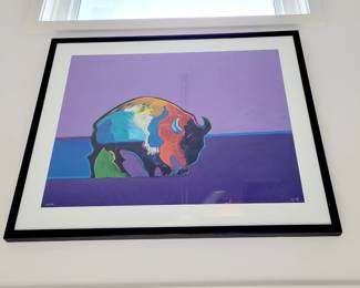 Buffalo Serigraph by John Nieto - measures 38" W x 37" H- Numbered and signed 118/195