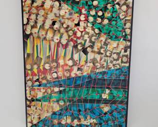 "Cue Balls Abstract" oil on canvas Edward Jackson - measures approx 54" W x 82" H 