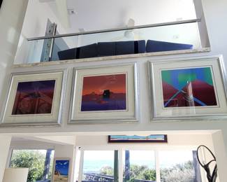 "Writing You From Paris" Serigraphs by Jean- Michel Folon Signed Numbered - measures approx 43" W x 39" H 