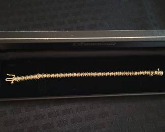 14k Champagne Diamond 5 Carat Tennis Bracelet (36 diam)