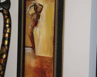 Flame Series 3 pc Giclee art by Michele D. Lee - each measures approx 17" W x 36" H -local artist