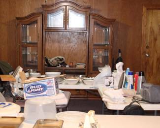 Entertainment center, misc items