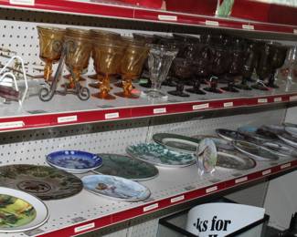 glassware; decorative plates