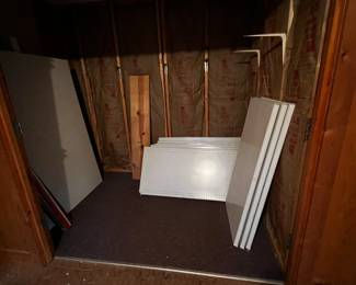 Lots of store shelving and supplies for sale.  Some new and some used.