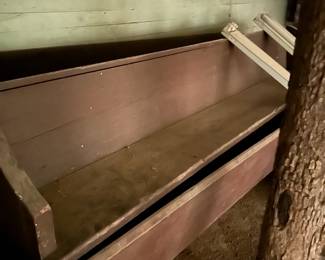 Old wood church pews