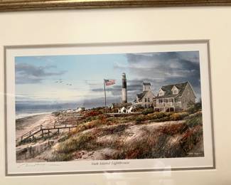 Oak Island Lighthouse - William Mangum Signed Print- $96