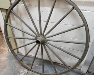 Large Wooden Wagon Wheel