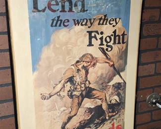 Lend the way they Fight , Buy Bonds to your UTMOST Framed Poster