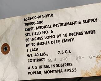 A&S Trbal Industries Medical Chest