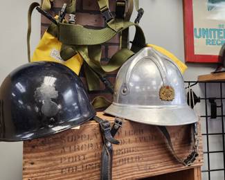 Vintage Military Hard Hats
