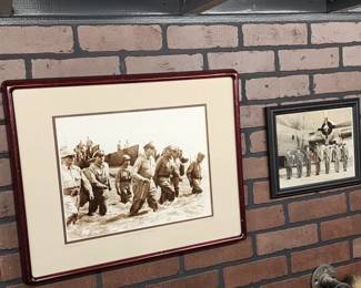 Vintage Framed Military Decor