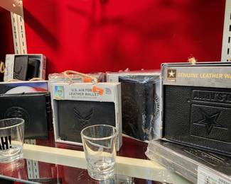 Wallets and Shot Glasses