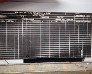Firing Battery Recorders Sheet Board