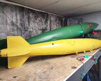 Green and Yellow Test Bombs 77" long