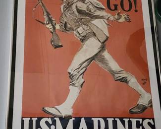 US Marines - Lets Go - Frame Poster 