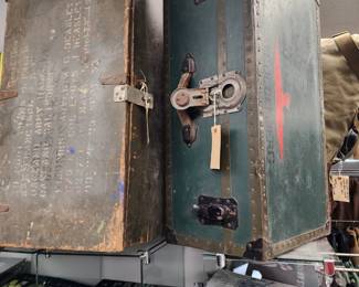 Large Military Chest (One possibly WW1 or WW2) 