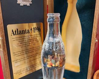Collectible Atlanta 1996 Olympics Glass Bottle