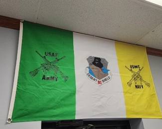 Desert Shield 1991 Green White Yellow Flag